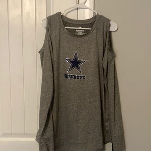 Womens cowboys shirt with open shoulders